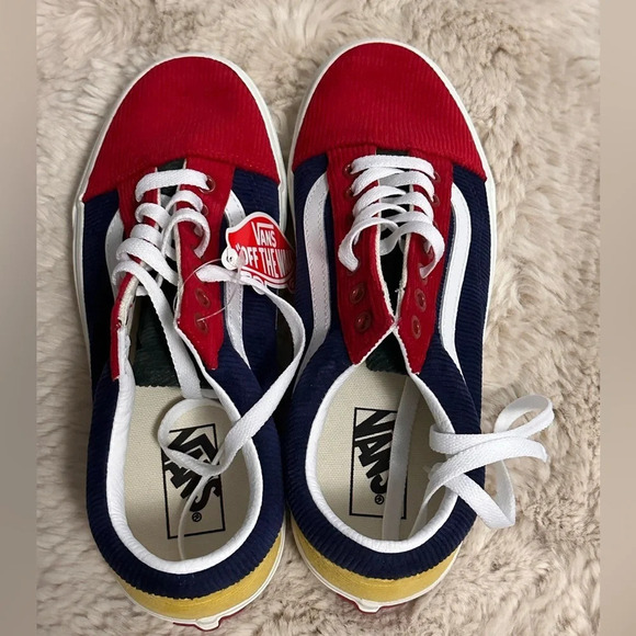 NWT Vans Old Skool Color Block Corduroy Sneakers - Picture 2 of 9